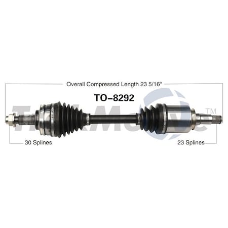 Surtrack Axle Cv Axle Shaft, To-8292 TO-8292